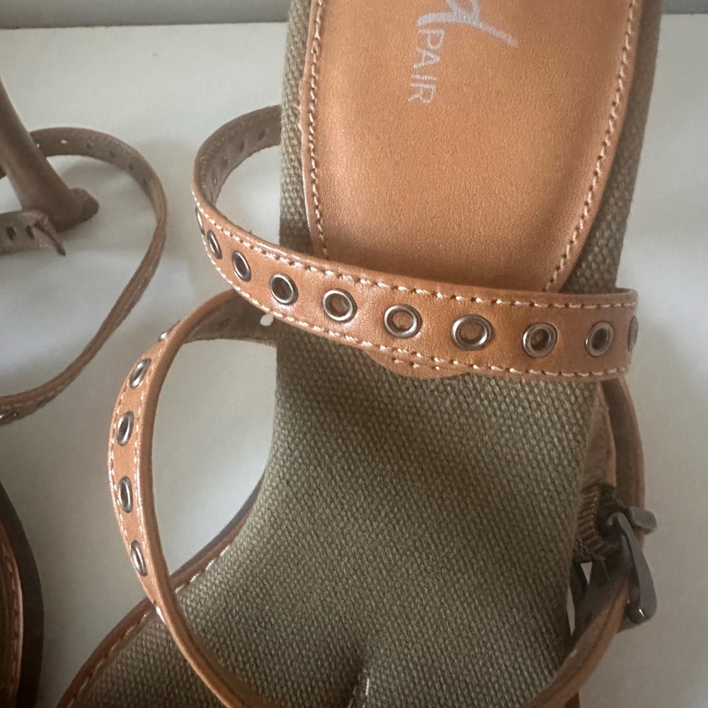 Wild Pair Brown and Tan Strappy high heel Sandals - Picture 5 of 15